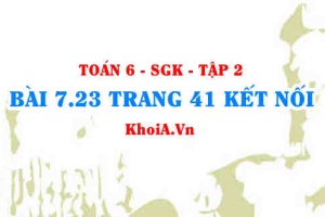 Bài 7.23 trang 41 Toán 6 Tập 2 Kết nối tri thức